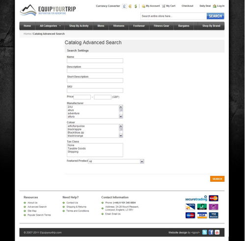 英國Equip Your Trip戶外用品電商網站設計賞析 功能與美學的交融
